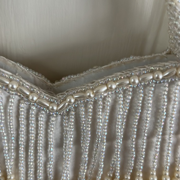 Satin Beaded Evening Bag Purse-EUC - Picture 6 of 7